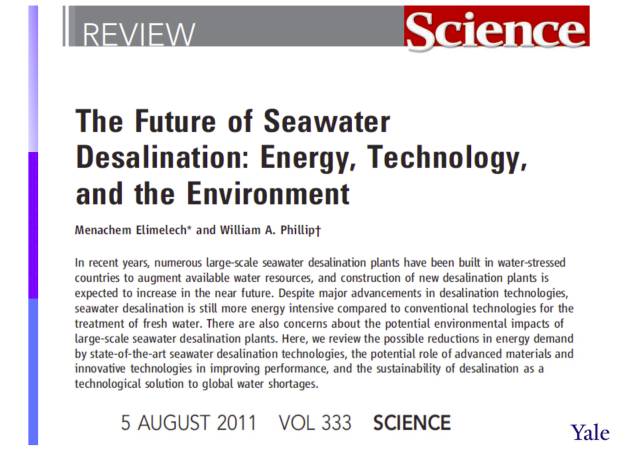 反滲透工藝要取得新突破美國耶魯大學團隊提出新思路 反滲透工藝要取得新突破美國耶魯大學團隊提出新思路